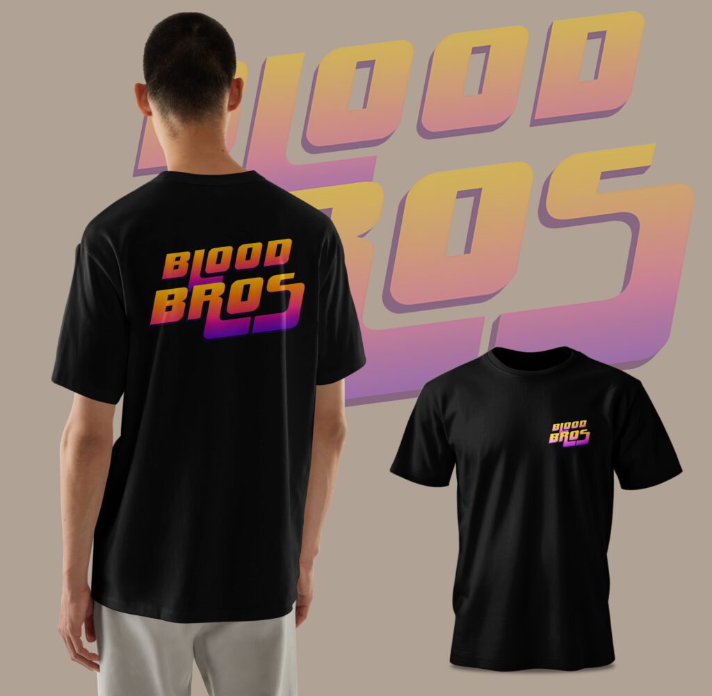 👕 Camiseta Glowing Letters Black