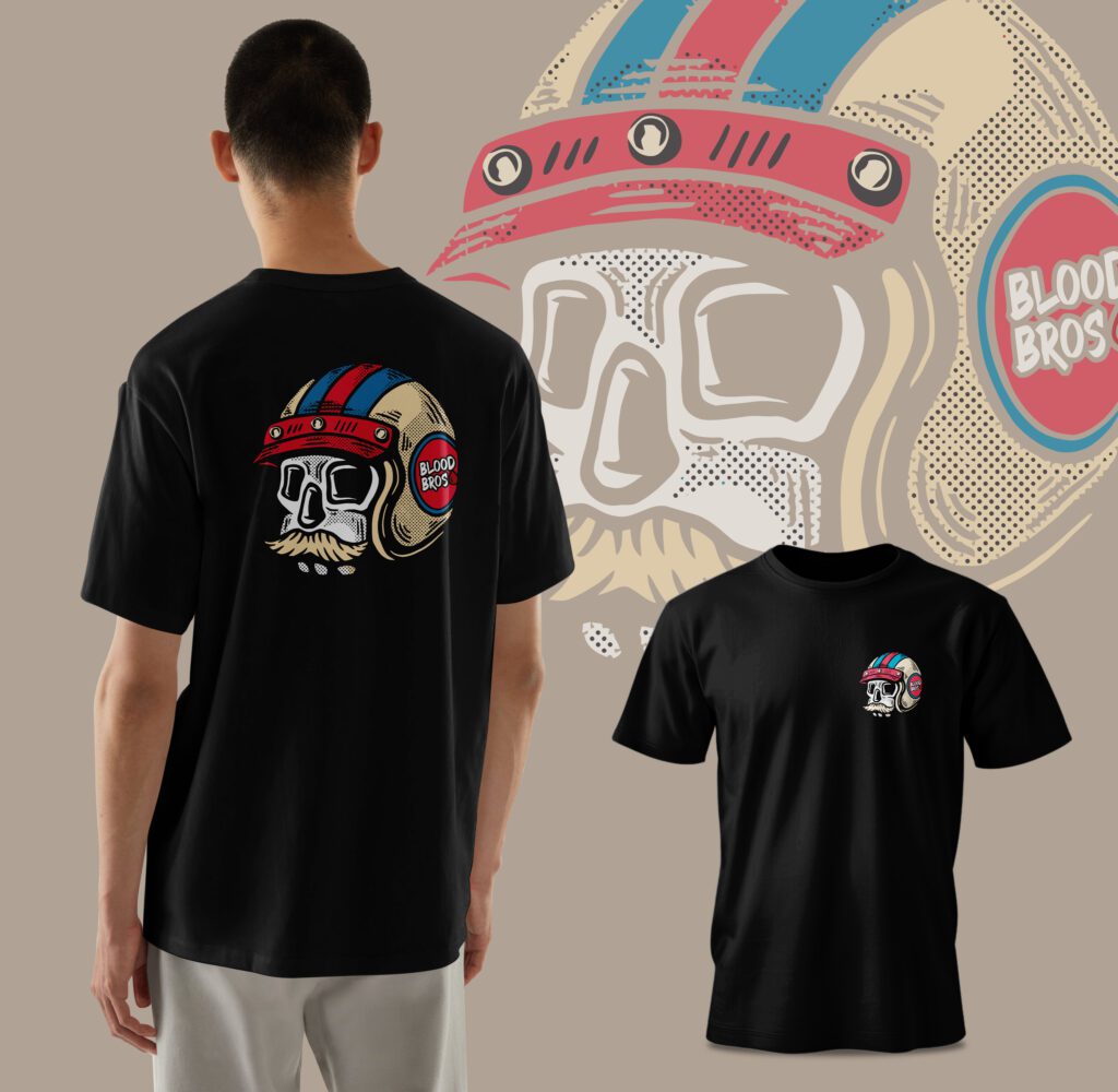 👕 Camiseta Old Skull Helmet