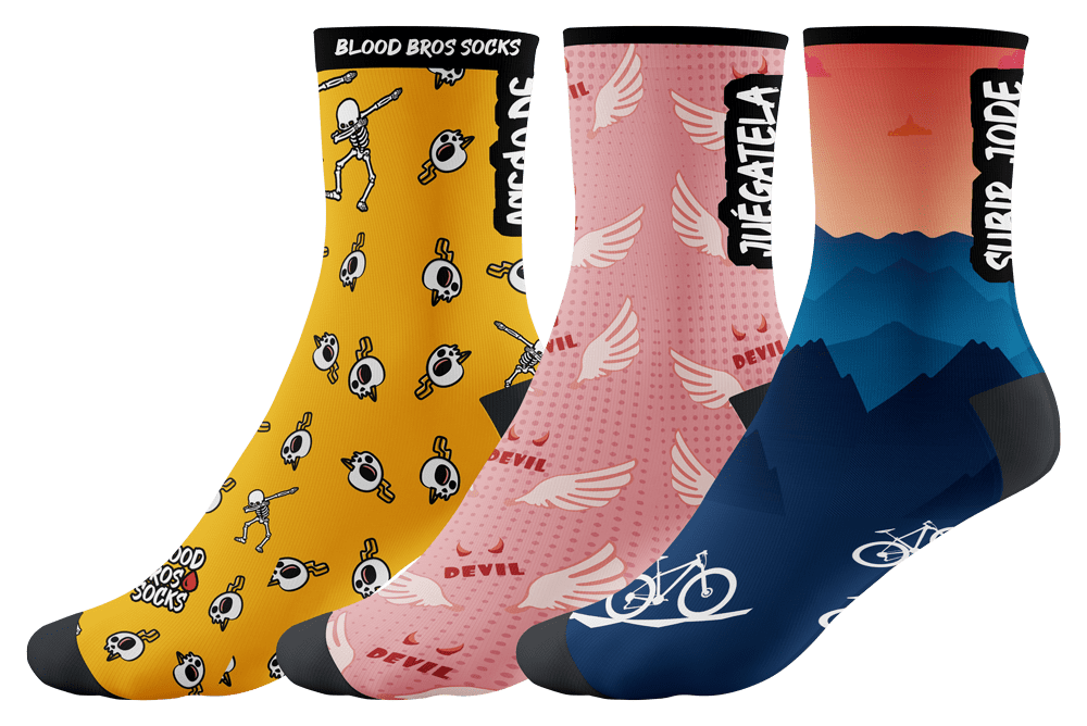 Calcetines pádel personalizados para regalo ⋆ Blood Bros Socks 🩸 🧦